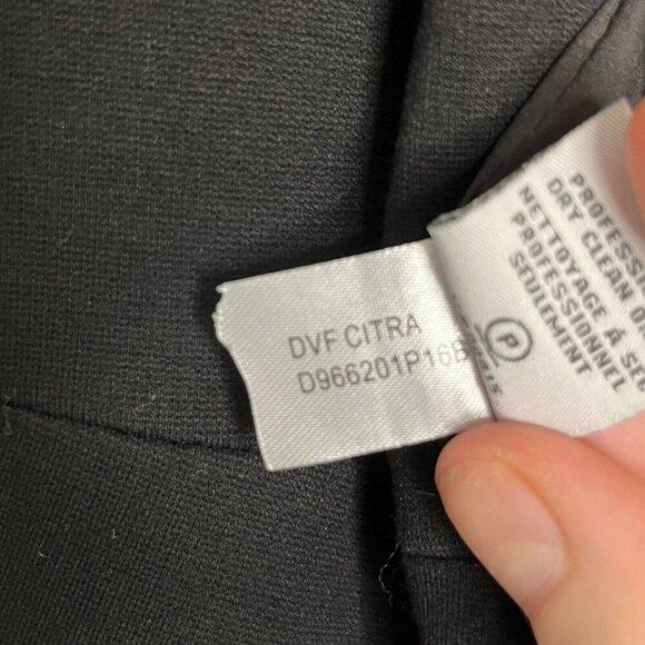 DVF Diane Von Furstenberg‎ Citra Fit And Flare Sleeveless Dress Black Size 10 - Picture 12 of 12